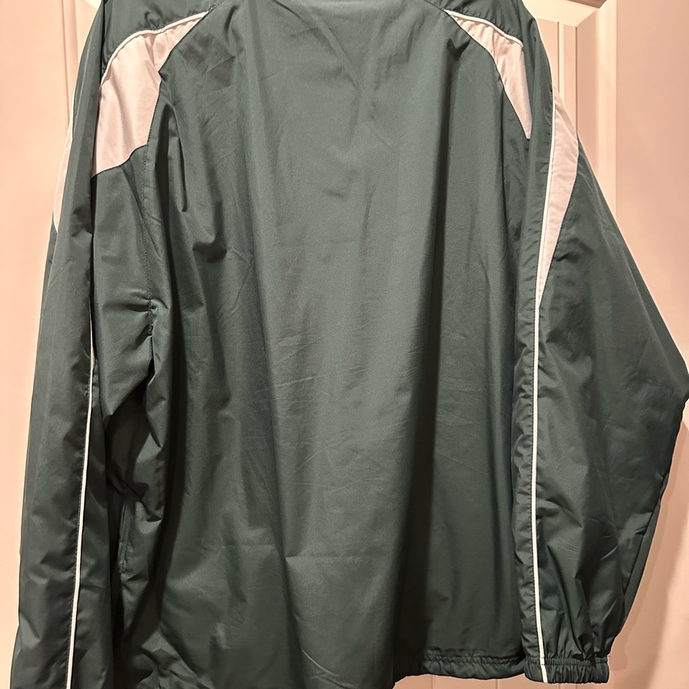 MEN’S HOLLOWAY PENN TRAFFORD WARRIORS EMBROIDERED V-NECK WINDBREAKER. SIZE LARGE - Picture 6 of 7